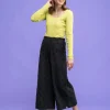 Alex Culottes Housut, Black Big Dot