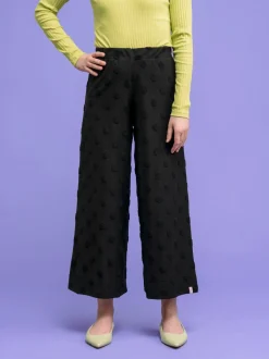 Alex Culottes Housut, Black Big Dot