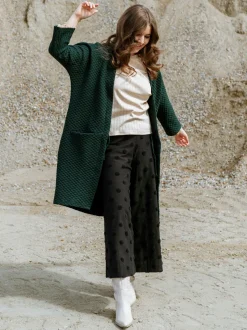 Alex Culottes Housut, Black Big Dot