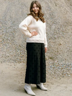 Alex Culottes Housut, Black Big Dot
