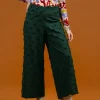 Alex Culottes Housut, Green Big Dot