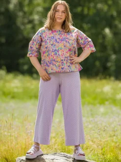 Alex Culottes Housut, Lavender Dot