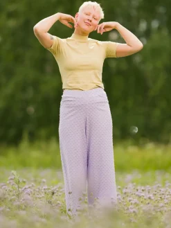 Alex Culottes Housut, Lavender Dot