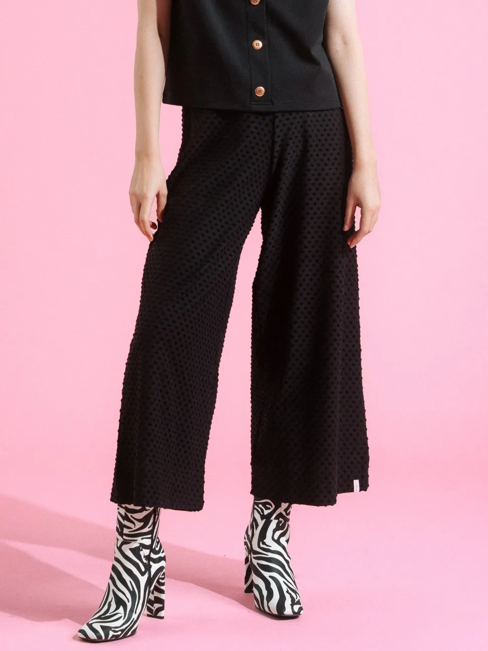 Alex Culottes Housut, Musta Dot