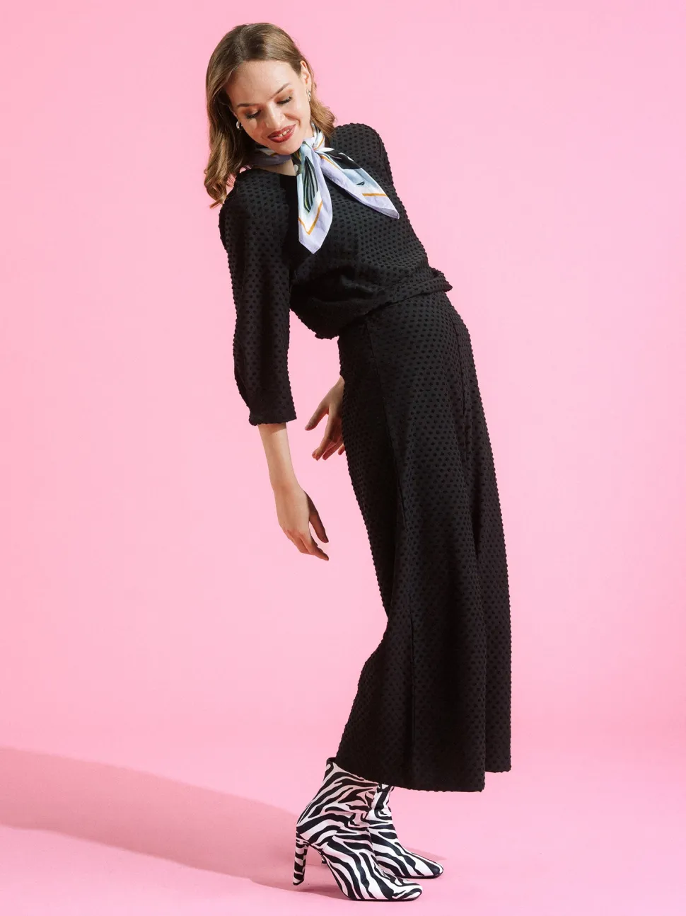 Alex Culottes Housut, Musta Dot