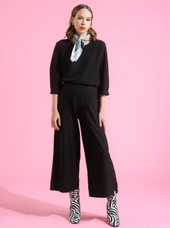 Alex Culottes Housut, Musta Dot