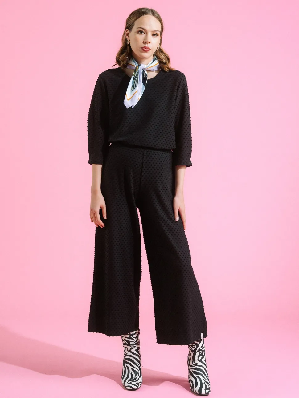 Alex Culottes Housut, Musta Dot