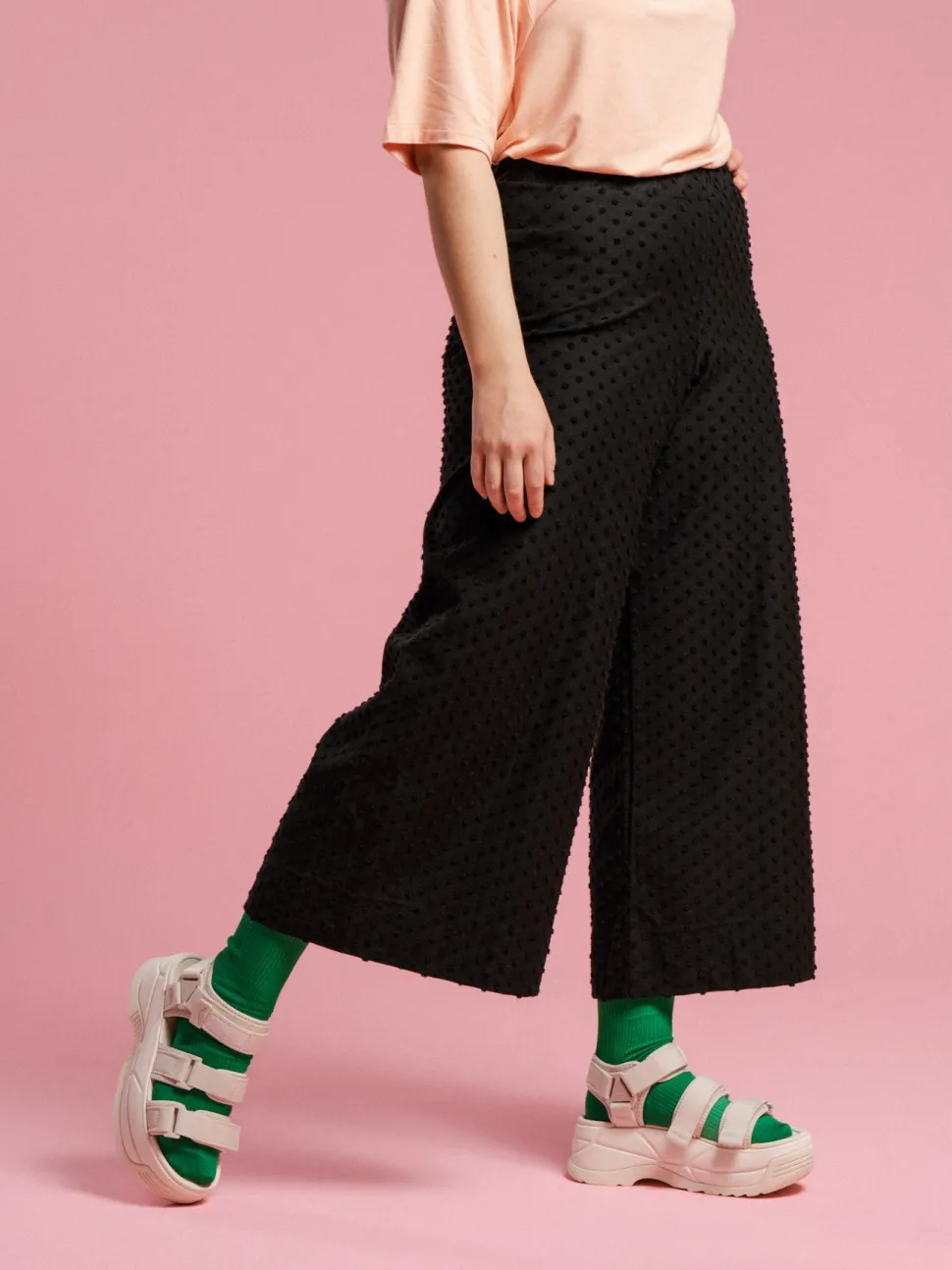 Alex Culottes Housut, Musta Dot