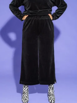 Emily Culottes Housut, Corduroy Black