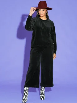 Emily Culottes Housut, Corduroy Black