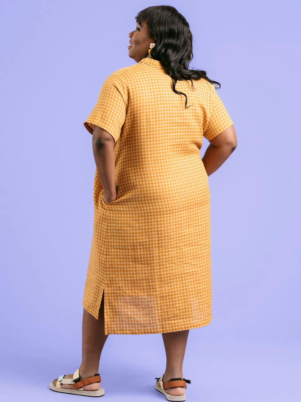 Harper Pellavamekko, Gingham Orange