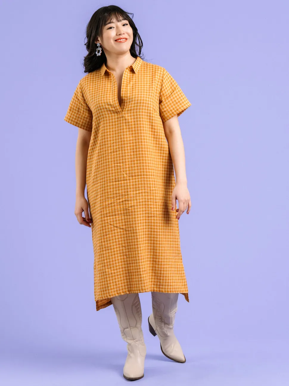Harper Pellavamekko, Gingham Orange