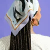 Huivi, Flowertile Blue