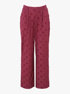 Jill Housut, Wine Red Big Dot