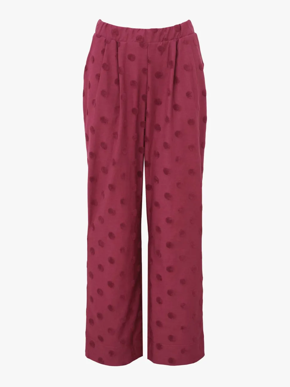 Jill Housut, Wine Red Big Dot