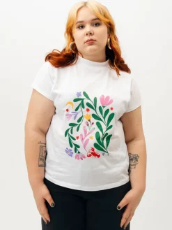 Penelope T-Paita, Flower Moon Valkoinen