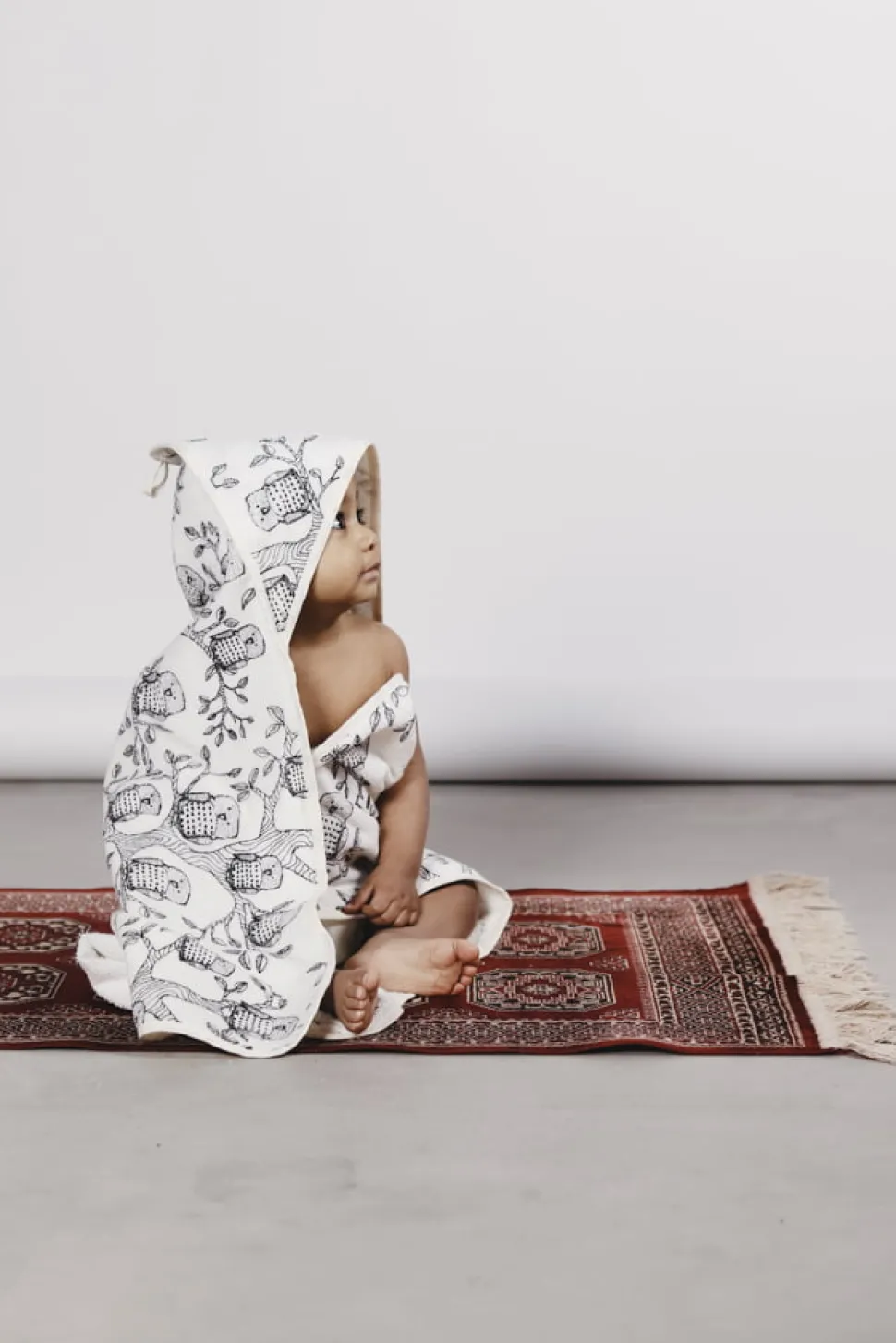 Rumi Huppupyyhe, Pöllö Luonnonvalkoinen
