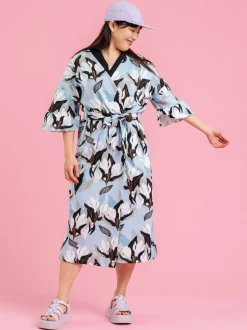 Shana Kietaisumekko/Takki, Flowertile Blue