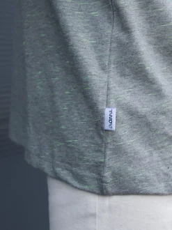 Tara T-Paita, Melange Grey/Lime